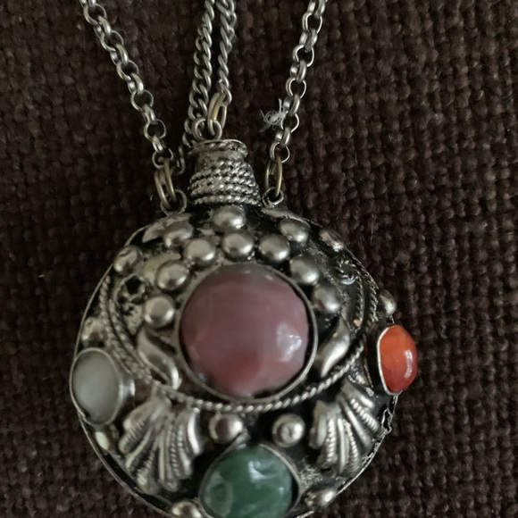 Set of 2 necklaces and ring with natural stones - Picture 2 of 12